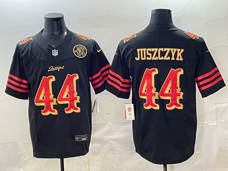 Men 2025 San Francisco 49ers #44 Juszczyk black 5th generation Nike Limited NFL Jersey style 035